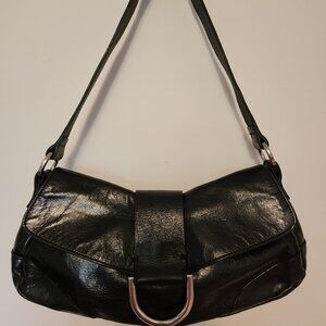 Vintage Small Leather Italian East-West/Baguette Bag